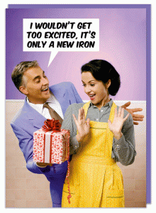 Поздравителна картичка - Това е просто нова ютия!